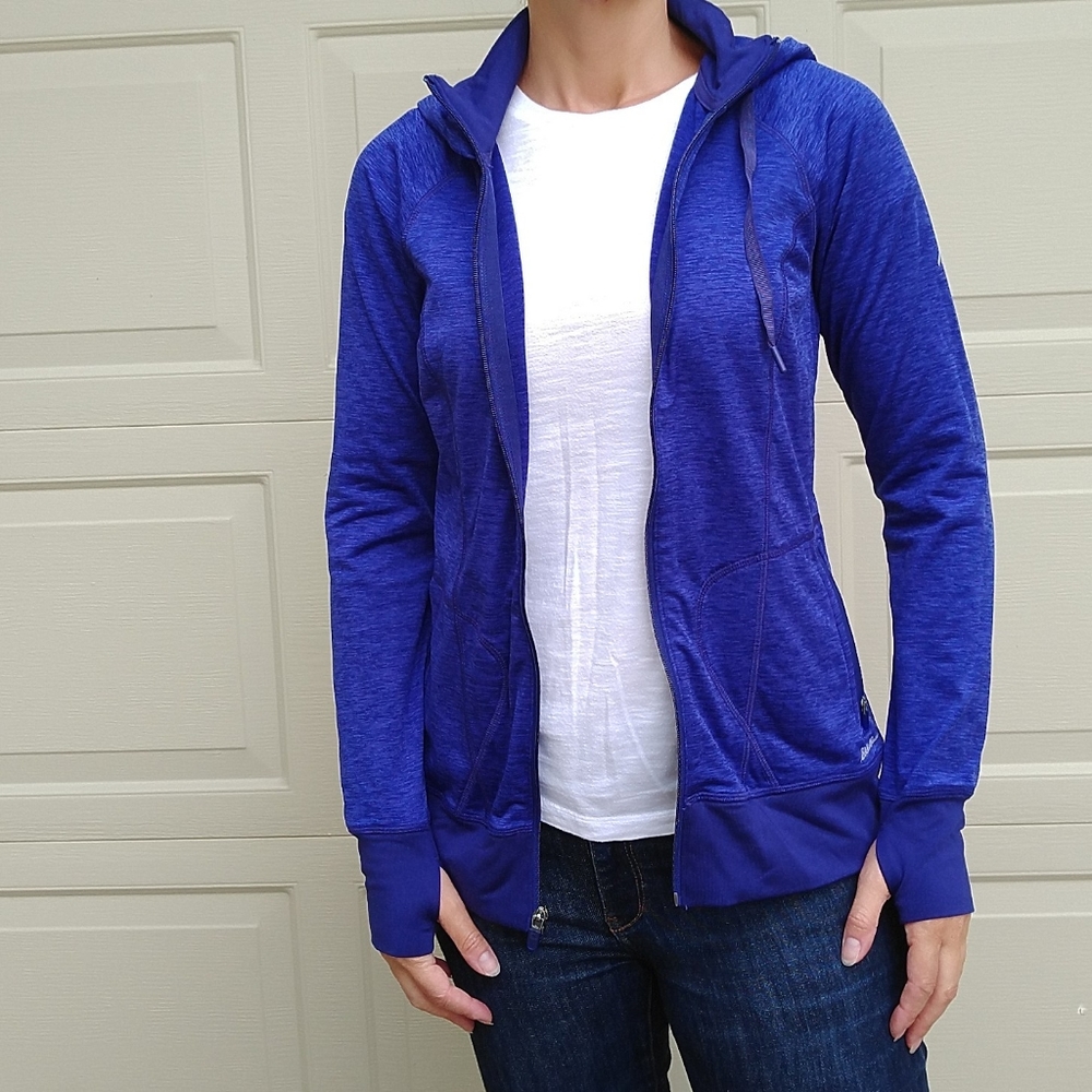 EDDIE BAUER motion cobalt blue zip hoodie S